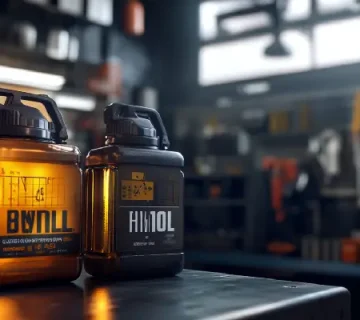 مقایسه بصری بین روغن موتور خودرو سبک و روغن خودرو سنگین