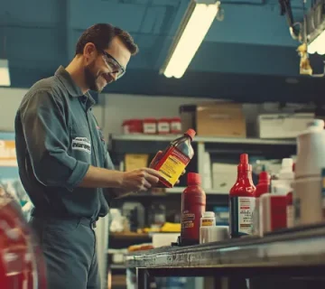 نمای یک تعویض‌روغنی حرفه‌ای با روغن‌های اصل و مکانیک قابل اعتماد.