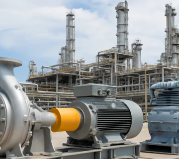نمایی از تجهیزات پتروشیمی