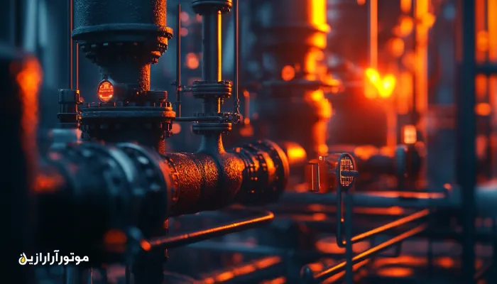 لوله صنعتی تحت دمای بالا، با لایهای از روانکار دمای بالا که از فرسایش و آسیبهای ناشی از حرارت شدید جلوگیری میکند.