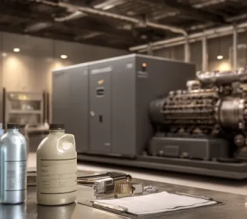 نمای چیلر صنعتی با روغن مصنوعی و مینرال در سردخانه | مقایسه روغن مناسب برای چیلر صنعتی بر اساس شرایط کاری و برندهای معتبر