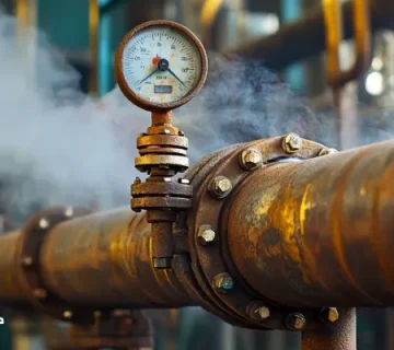 لوله‌ای با روانکار ناکارآمد که به دلیل عدم توانایی در مقاومت در برابر حرارت، دچار آسیب و کاهش عملکرد شده است.