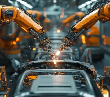 روانکاری بازوی رباتیک خط مونتاژ خودرو با گریس تخصصی صنعتی