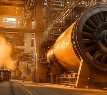 نگهداری روانکار در کوره دوار کارخانه سیمان توسط تکنسین مجرب