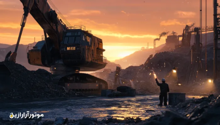 کاربرد گریس فشار بالا روی بیل مکانیکی در معدن