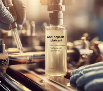 تکنسین در حال روانکاری دقیق ماشین چاپ صنعتی با استفاده از روغن ضد رسوب با فناوری Clean Lubrication