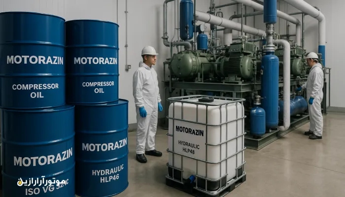 فروش عمده روغن صنعتی در بیضاء برای سردخانه ها؛ کمپرسور اویل و هیدرولیک