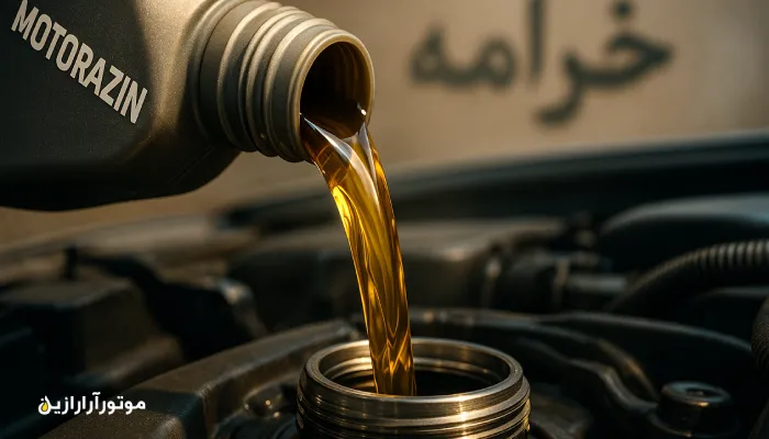تعویض روغن موتور در خرامه با روغن باکیفیت موتورازین و موتور آرا رازین