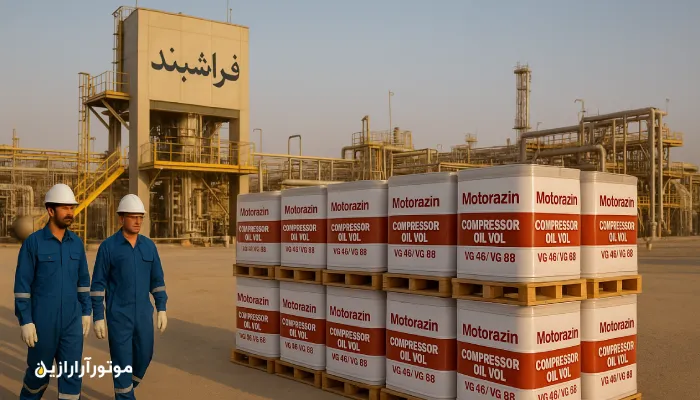 پالتهای کمپرسور اویل VDL موتورازین در ایستگاه گاز IGAT؛ روغن صنعتی در فراشبند با تحویل تخصصی