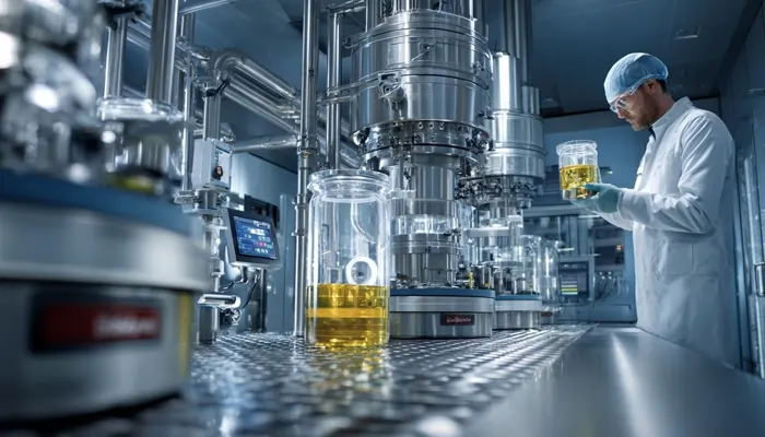 مسئولیت اجتماعی شرکت موتور آرا رازین . تکنسین در حال بررسی و پایش روانکار مطابق با اصول سبز