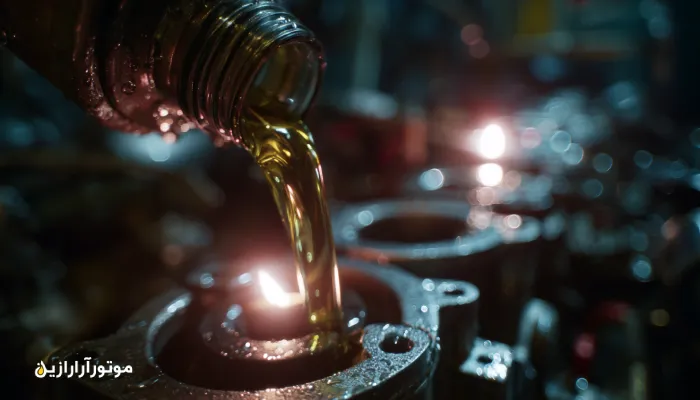 تصویر فنی از تعویض روغن موتور تاکسی در تعمیرگاه بجنورد. روغن موتور بجنورد