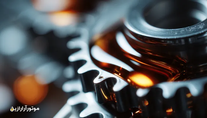 کلوزآپ فیلم روغن پایدار روی قطعات موتور – کنترل اکسیداسیون و ضدسایش