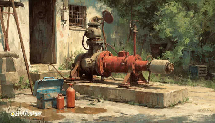 سرویس پمپ آبیاری و بازرسی شفت و سیل مکانیکی در گرمه. روغن صنعتی گرمه