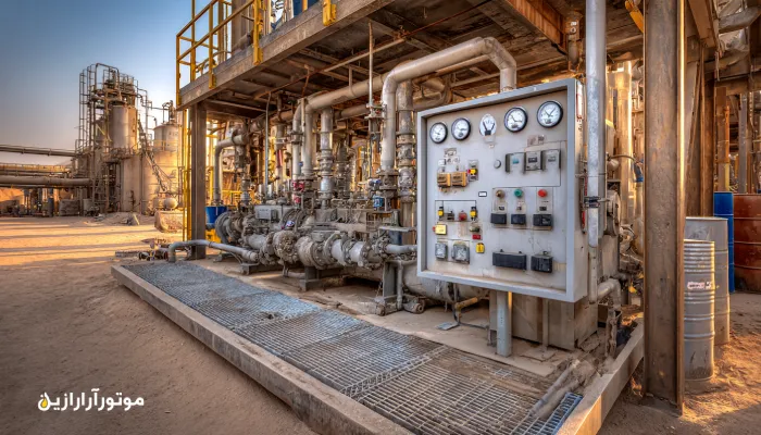 توربین گاز و تجهیزات سیمان دهلران در حال سرویس روانکاری صنعتی. روغن صنعتی دهلران