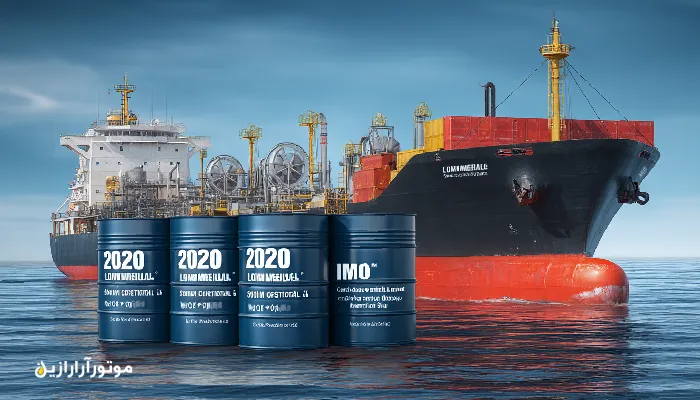 روغن کم‌سولفور مطابق الزامات IMO 2020 در کشتی.