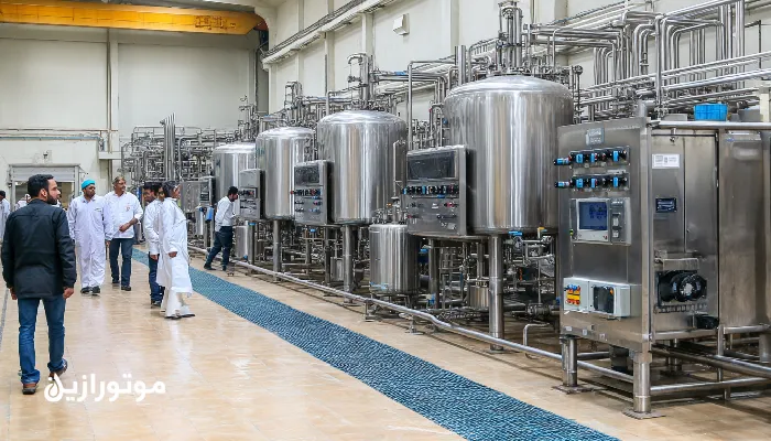 کارخانه لبنیات قزوین با سیستم روانکاری H1 ایمن و پاک