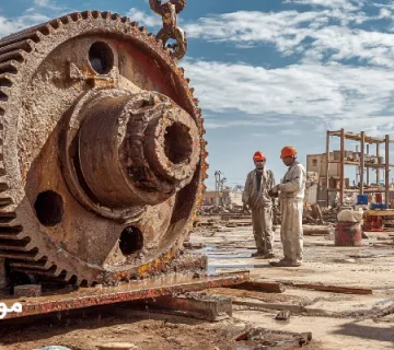 ماشین‌آلات عمرانی چابهار با روانکاری دنده صنعتی مقاوم در گرما و رطوبت