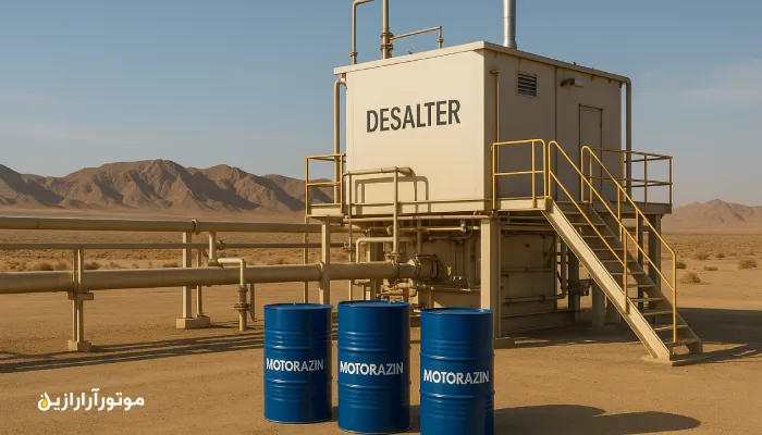 پخش روغن صنعتی گرمسار برای واحد نمک‌زدایی و پمپ‌های فرآیندی. روغن صنعتی گرمسار