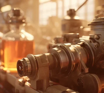 برنامه روانکاری اقلیم گرم اصفهان و ساوه در خطوط خودروسازی؛ نمایش سیستم هیدرولیک، گیربکسهای کاهنده و گریسکاری مفاصل ربات در محیط گرم و گردوغباردار.