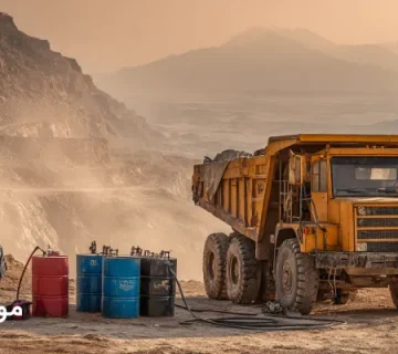 سرویس سیار روانکاری دامپتراک معدنی در معدن روباز کرمان و یزد با تانک فیلتراسیون آفلاین موتورازین در شرایط گردوغبار و گرمای بالا