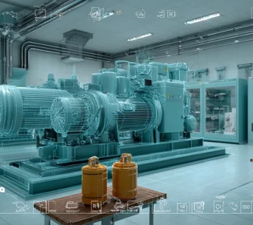 تصویر کمپرسورهای برودتی آمونیاک و HFO/HFC با روغن‌های POE، PAO/AB و مینرال؛ راهنمای انتخاب روغن برودتی مطابق اقلیم ایران 2025–2026