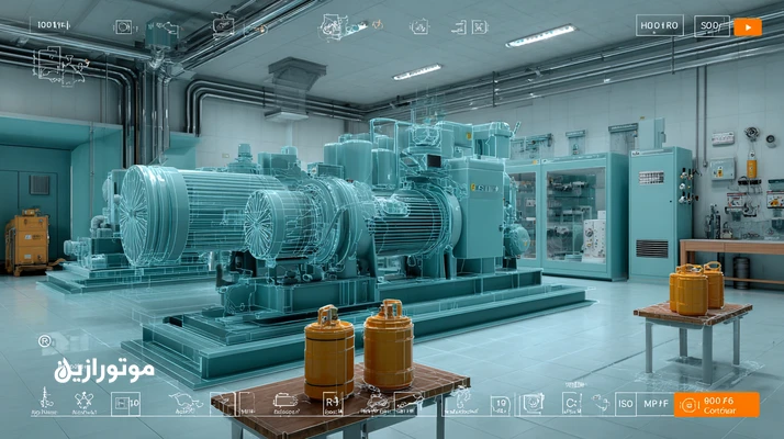 تصویر کمپرسورهای برودتی آمونیاک و HFO/HFC با روغن‌های POE، PAO/AB و مینرال؛ راهنمای انتخاب روغن برودتی مطابق اقلیم ایران 2025–2026