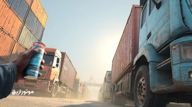 نمایی میدانی از ناوگان ترانزیت در بندرعباس با تمرکز بر روغن دیزل کم‌سولفور و Low SAPS برای موتورهای یورو۴ و یورو۵ در اقلیم گرم جنوب ایران