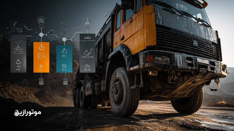 کامیون‌های دیزلی ایران در اقلیم گرم با مقایسه روغن CK-4 و CI-4؛ تاکید بر مدیریت اکسیداسیون، SAPS، TBN و سازگاری با DPF/EGR برای کاهش TCO. موتورازین