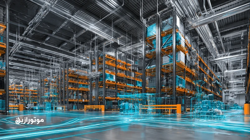 نمای داخلی سردخانه بزرگمقیاس با کمپرسور و مسیر گردش روغن؛ نمایش اثر ویسکوزیته دینامیک بر پایداری دمایی و راندمان سیستم برودتی