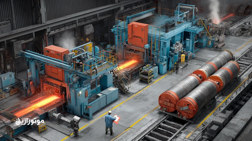 تصویر صنعتی از مقایسه روغن هیدرولیک ضدآتش HFDU با روغن معدنی در محیط فولادسازی با تاکید بر ایمنی و کاهش ریسک آتشسوزی
