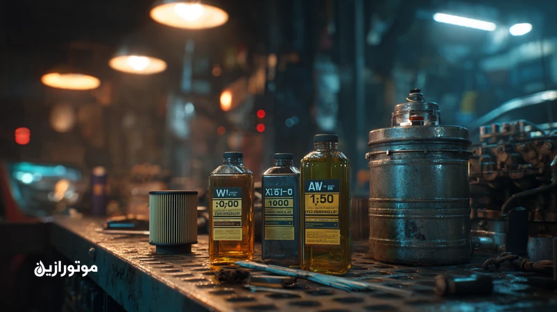 انتخاب روغن موتور مناسب برای خودروهای بالای ۲۰۰ هزار کیلومتر در اتوسرویس ایران با نمایش گریدهای 5W-40، 10W-40 و 15W-40