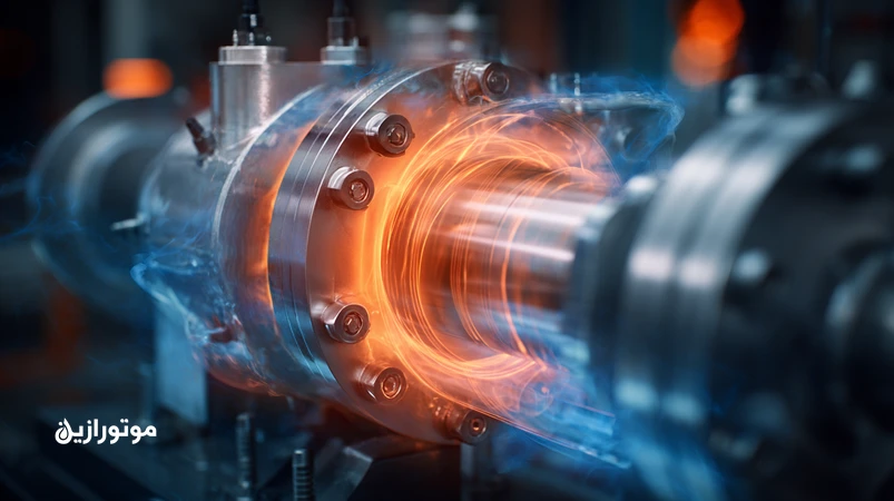 تصویر کمپرسور Booster گاز با نمایش دینامیک فیلم روغن و نواحی داغ؛ راهنمای انتخاب روغن مناسب برای High RPM با پایداری برشی و ضدکف