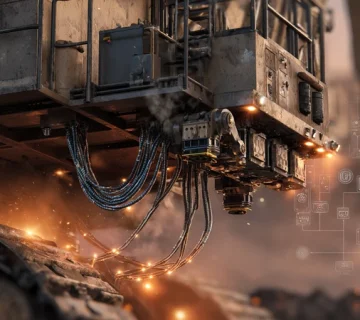 تصویر بیل مکانیکی معدنی با تاکید بر سیستم هیدرولیک در شرایط گرما و گردوغبار؛ راهنمای انتخاب روغن هیدرولیک فشار و دمای بالا