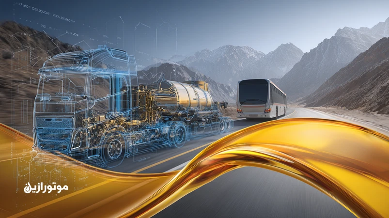 تصویر مفهومی استاندارد جدید روغن دیزل سنگین PC-12 در مقایسه با CK-4 و FA-4 برای ناوگان بین‌شهری و معدنی ایران