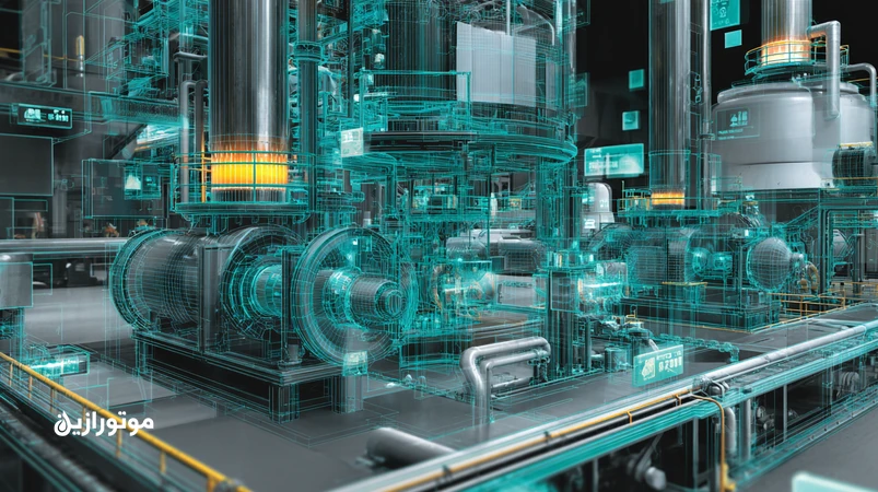 تصویر تجهیزات کلیدی پتروشیمی با نمایش نقاط روانکاری PFPE؛ گریس دما بالا PFPE، روغن مقاوم در برابر مواد شیمیایی و H₂S برای ولو، سیل مکانیکی و زنجیر کوره 