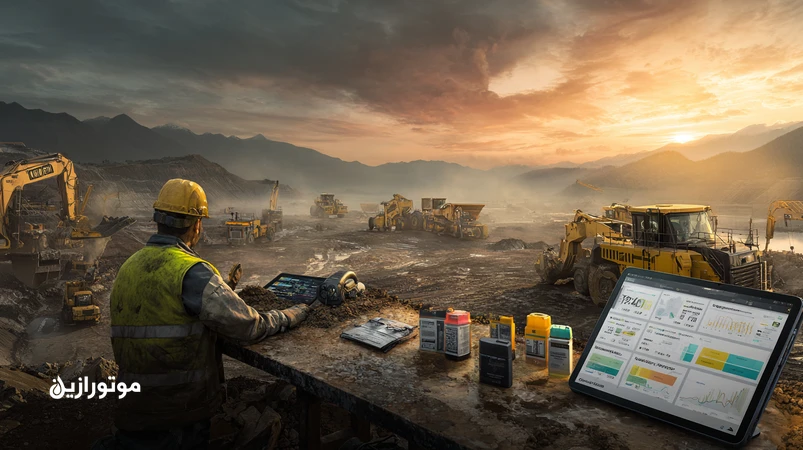 تصویر شاخص برنامه PM روانکار در پروژه عمرانی ایران با ماشین‌آلات سنگین، نمونه‌گیری روغن، داشبورد KPI و تمرکز بر مصرف روغن دیزل، دمای یاتاقان و پاکیزگی هیدرولیک