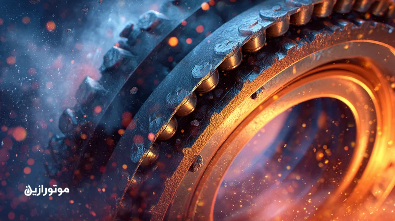 نمای نزدیک از یاتاقان صنعتی تحت شوک و دمای بالا با لایه محافظ Tribofilm؛ معرفی عملکرد گریس دمای بالا EP و افزودنی ضدسایش مولیبدن و ZDDP