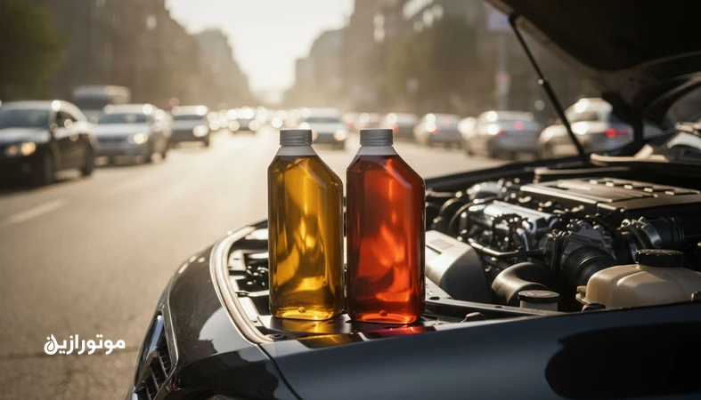 مقایسه روغن موتور 5W 30 و 5W 40 برای ترافیک شهری و گرمای تابستان کنار موتور خودرو