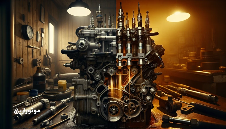 مقایسه موتور کاربراتوری قدیمی با موتور تزریق مستقیم و تفاوت نیازهای روانکاری، رسوب و رقیق‌شدن روغن
