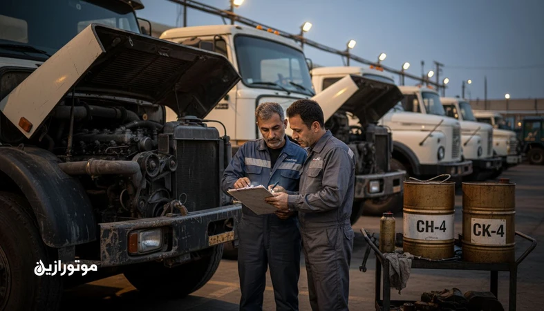 مهاجرت ناوگان دیزل قدیمی از روغن CI 4+ و CH 4 به CK 4 با چک‌لیست سازگاری و بررسی موتور