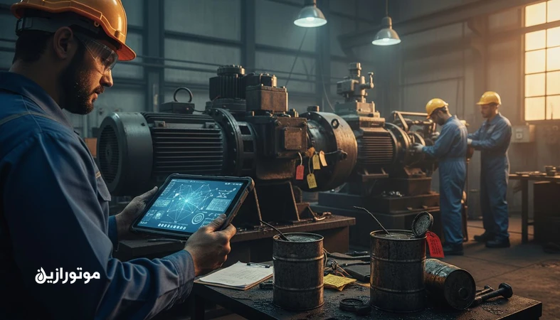 شکاف بین CMMS و کارگاه در PM و داده سازی؛ ثبت سرویس و لاگ روغن کنار تجهیزات صنعتی و تبلت