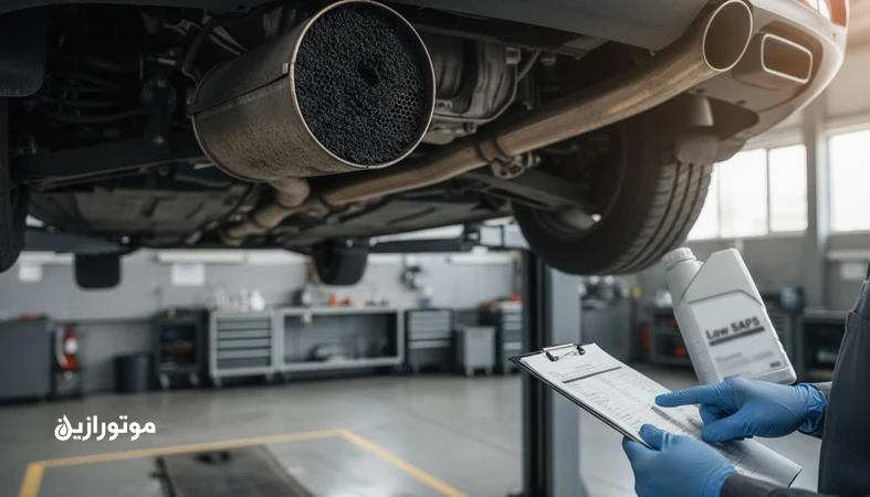 انتخاب روغن موتور Low SAPS برای خودروهای مجهز به DPF و نمایش گرفتگی فیلتر ذرات در تعمیرگاه