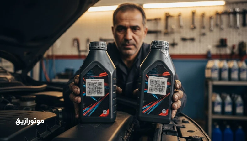 تشخیص روغن اکولایف تقلبی از اصل با بررسی بسته‌بندی، پلمب، برچسب و کد رهگیری در تعمیرگاه