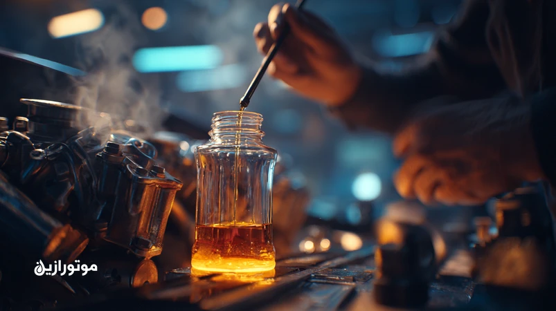 تصویر موتور خودروی تیونینگ‌شده با توربو و بررسی گیج روغن؛ مناسب مقاله انتخاب روغن موتور برای اسب‌بخار بالا