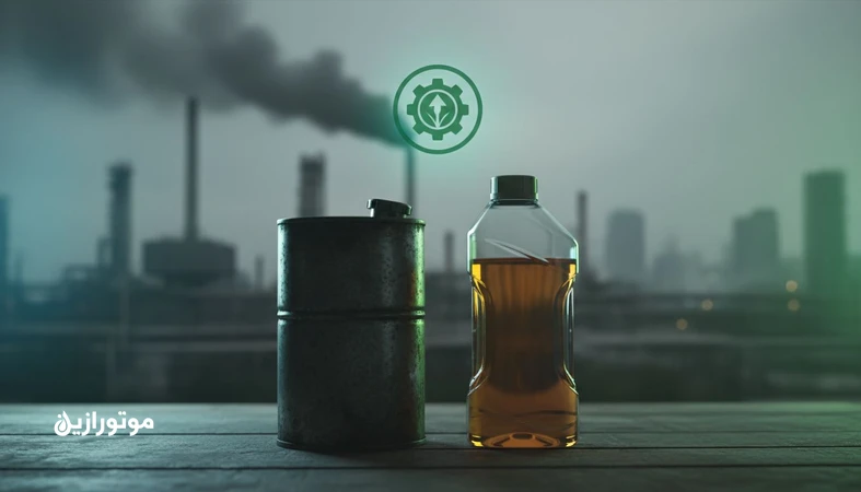 تصویر مفهومی از تشدید قوانین زیست‌محیطی و حذف تدریجی برخی کلاس‌های روغن موتور و روانکارها از بازار