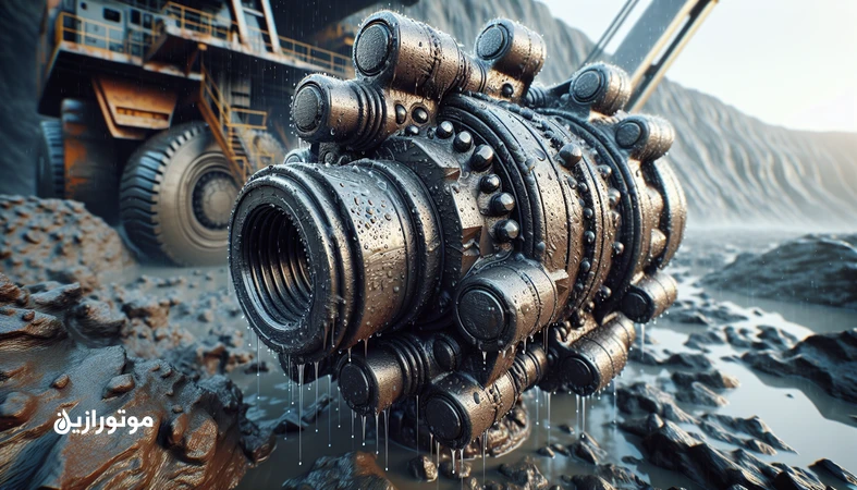 مقایسه گریس فشار بالا در معدن مرطوب؛ نمایش پین‌وبوش ماشین‌آلات معدنی با گریس مقاوم در برابر آب و گل