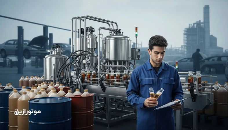 خط تولید روانکار داخلی و چیدمان محصولات مختلف روغن موتور با تاکید بر تغییر سبد محصول برندها و کنترل کیفیت