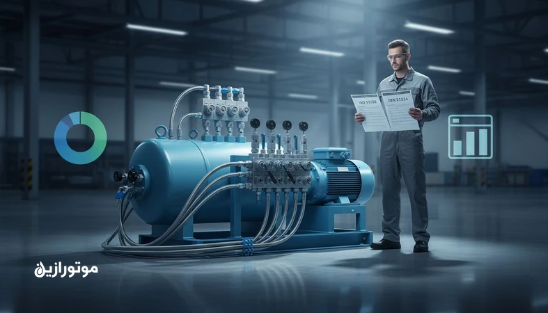 تصویر مفهومی معادل سازی ISO 11158 با DIN 51524 برای انتخاب کلاس صحیح روغن هیدرولیک صنعتی