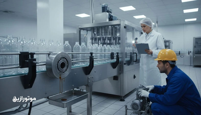 مدیریت نشتی روغن و گریس در خط تولید غذایی با پایش کیفی، سینی جمع‌آوری و بررسی واحد نت و کیفیت