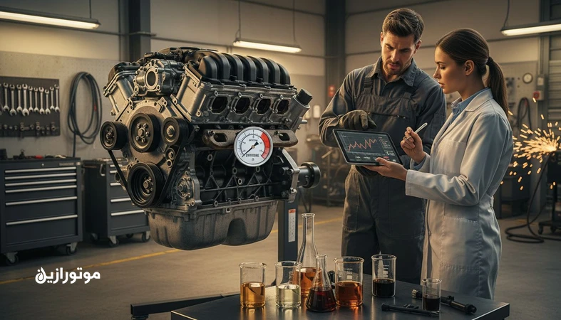 تصویر مفهومی از افزایش بازه سرویس و تعویض روغن موتور؛ بررسی فشار و فرصت برای تولیدکنندگان روغن و اثر آن بر کیفیت روغن